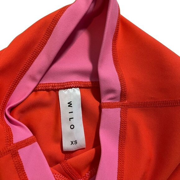 Wilo Bright Orange and Pink Athletic Activewear Leggings Size XS - Picture 3 of 8